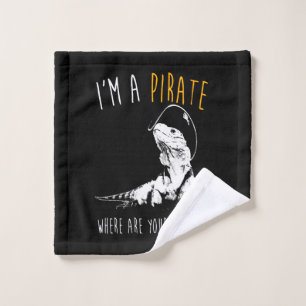 I'm a pirate Iguana Wash Cloth