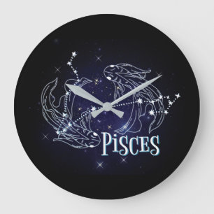 Im A Pisces Zodiac.Trendy Pisces Zodiac Sign Large Clock