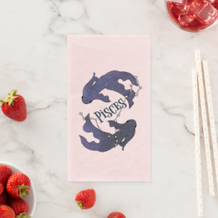Im A Pisces Zodiac.Trendy Pisces Zodiac Sign Napkin