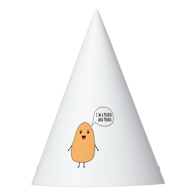 I'm a potato and proud party hat (Front)