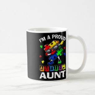 I'm A Proud Autism Aunt Autism Awareness Dabbing P Coffee Mug