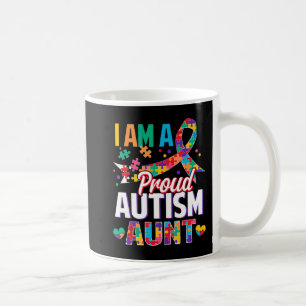I'm a Proud Autism Aunt Autism Awareness Puzzle Pi Coffee Mug
