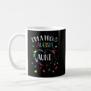 I'm A Proud Autism Aunt Autism Awareness T-shirt f Coffee Mug