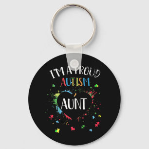 I'm A Proud Autism Aunt Autism Awareness T-shirt f Key Ring