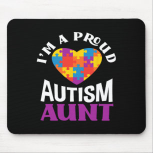 I'm A Proud Autism Aunt Puzzle Heart Autism Awaren Mouse Mat