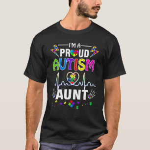 I'm A Proud Autism Aunt Women Girls Heart T-Shirt