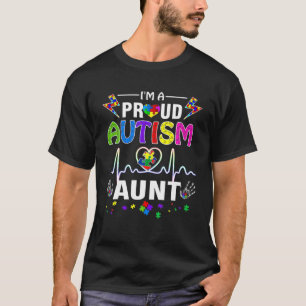 I'm A Proud Autism Aunt Women Girls Heart T-Shirt