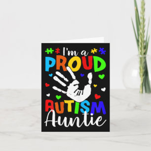 I'm A Proud Autism Auntie Cute Autism Awareness Gi Card