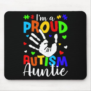 I'm A Proud Autism Auntie Cute Autism Awareness Gi Mouse Mat