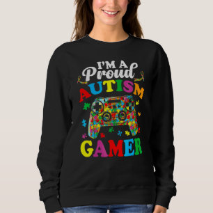 I'm A Proud Autism Gamer Kid Boy Autistic Autism A Sweatshirt