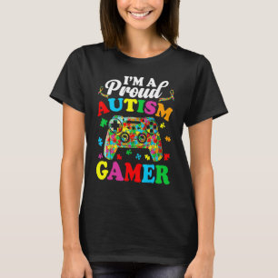 I'm A Proud Autism Gamer Kid Boy Autistic Autism A T-Shirt