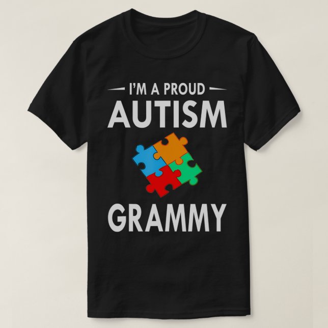 I'm A Proud Autism Grammy Family Matching Autism A T-Shirt (Design Front)