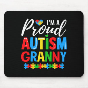 Im A Proud Autism Granny Awareness Puzzle Piece Mouse Mat