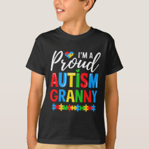Im A Proud Autism Granny Awareness Puzzle Piece T-Shirt