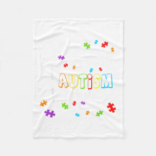 Im a Proud Autism Memere Love Heart Family Reunion Fleece Blanket