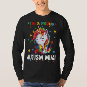 I'm A Proud Autism Mimi Awareness Puzzle Unicorn S T-Shirt