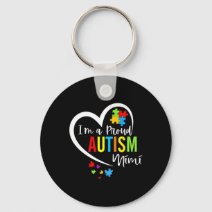I'm A Proud Autism Mimi Heart Autism Awareness Puz Key Ring