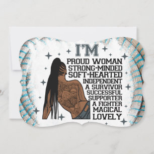 I'm a proud black queen melanin poppin sista invitation