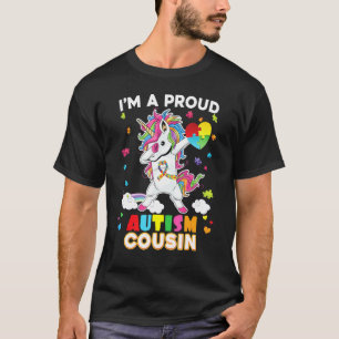 I'm A Proud Cousin Dabbing Unicorn Autism Awarenes T-Shirt