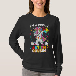 I'm A Proud Cousin Dabbing Unicorn Autism Awarenes T-Shirt