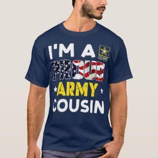 Im a Proud COUSIN USA American Flag Family Solider T-Shirt