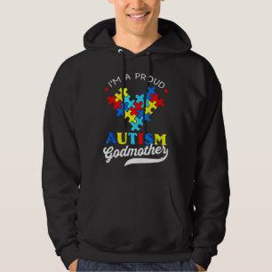 Im A Proud Godmother Autism Awareness Autistic God Hoodie