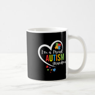 Im A Proud Grandma Love Heart Autism Awareness Puz Coffee Mug