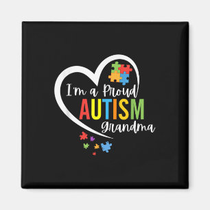 Im A Proud Grandma Love Heart Autism Awareness Puz Magnet