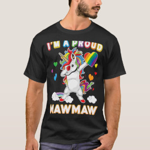 I'm A Proud Lgbt Gay Mawmaw Pride Dabbing Unicorn T-Shirt