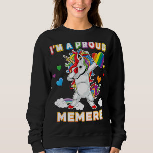 I'm A Proud Lgbt Gay Memere Pride Dabbing Unicorn Sweatshirt