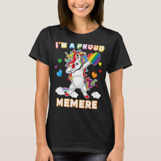 I'm A Proud Lgbt Gay Memere Pride Dabbing Unicorn  T-Shirt