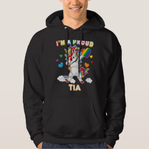I'm A Proud Lgbt Gay Tia Pride Dabbing Unicorn Rai Hoodie