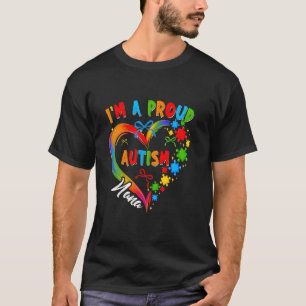 I'm A Proud Nana Love Heart Autism Awareness Puzzl T-Shirt