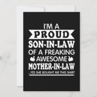 I'm a Proud Son in Law Of a Freaking Awesome