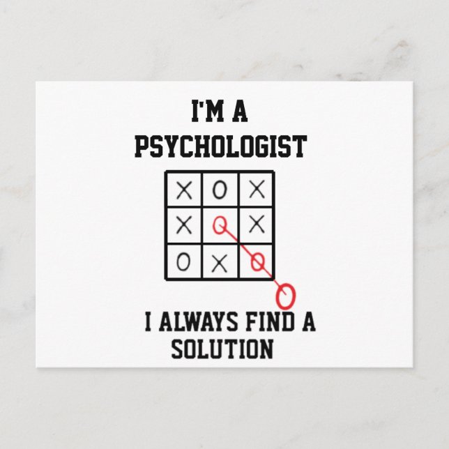 Im A Psychologist I Always Find A Solution   Postcard (Front)
