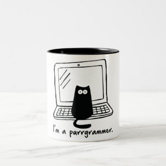 I'm a purrgrammer Two-Tone coffee mug