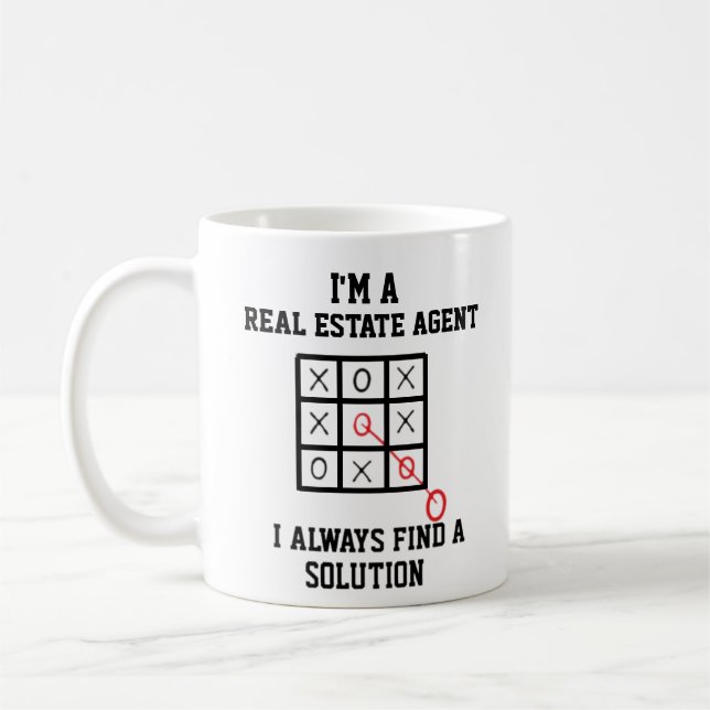 Im A Real Estate Agent I Always Find A Solution Coffee Mug (Left)