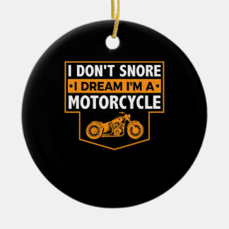 Im A Real Motorcyclist Gift For Motorcycle Lovers. Ceramic Tree Decoration