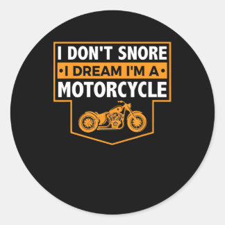 Im A Real Motorcyclist Gift For Motorcycle Lovers. Classic Round Sticker