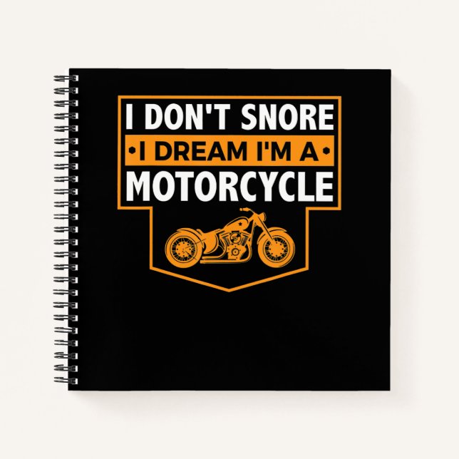 Im A Real Motorcyclist Gift For Motorcycle Lovers. Notebook (Front)