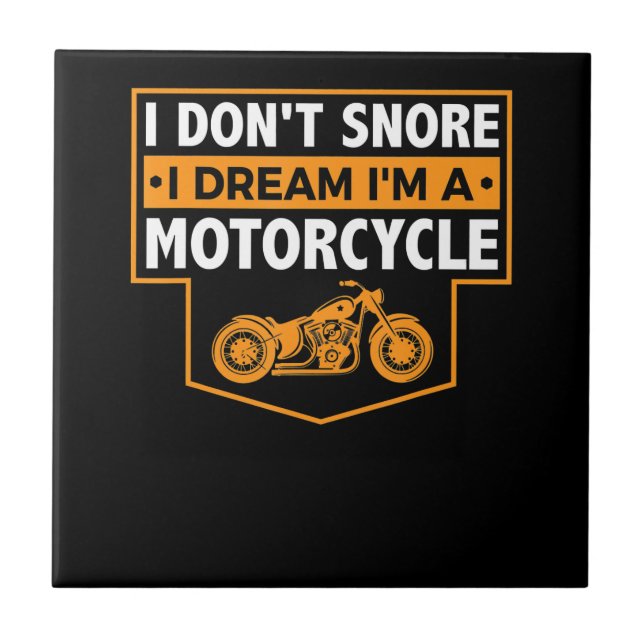 Im A Real Motorcyclist Gift For Motorcycle Lovers. Tile (Front)