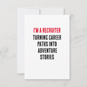 I'm a recruiter – turning career paths into  thank you card