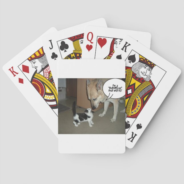 I'm a RePUPlican Deal with It! Playing Cards (Back)