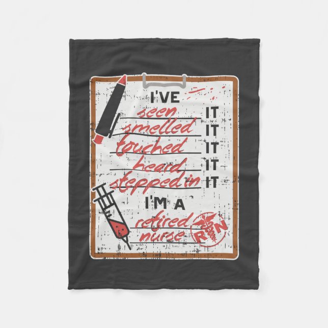 I'm a Retired Nurse Fleece Blanket (Front)