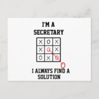 Im A Secretary I Always Find A Solution Postcard