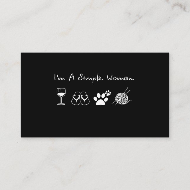 I'm A Simple Girl | Crochet Lover Business Card (Front)