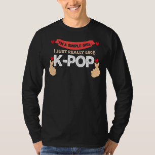 I'm A Simple Girl I Like K Pop Bubble Tea T-Shirt
