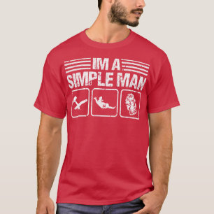 Im A Simple Man Skydiving Parachute Beer T-Shirt