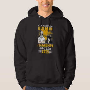 I'm A Simple Old Man I'm Grumpy And I Like Cats Hoodie