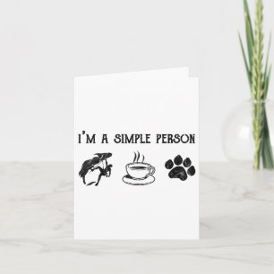 Im A Simple Person Gift For Lover Coffee Dogs Rock Card